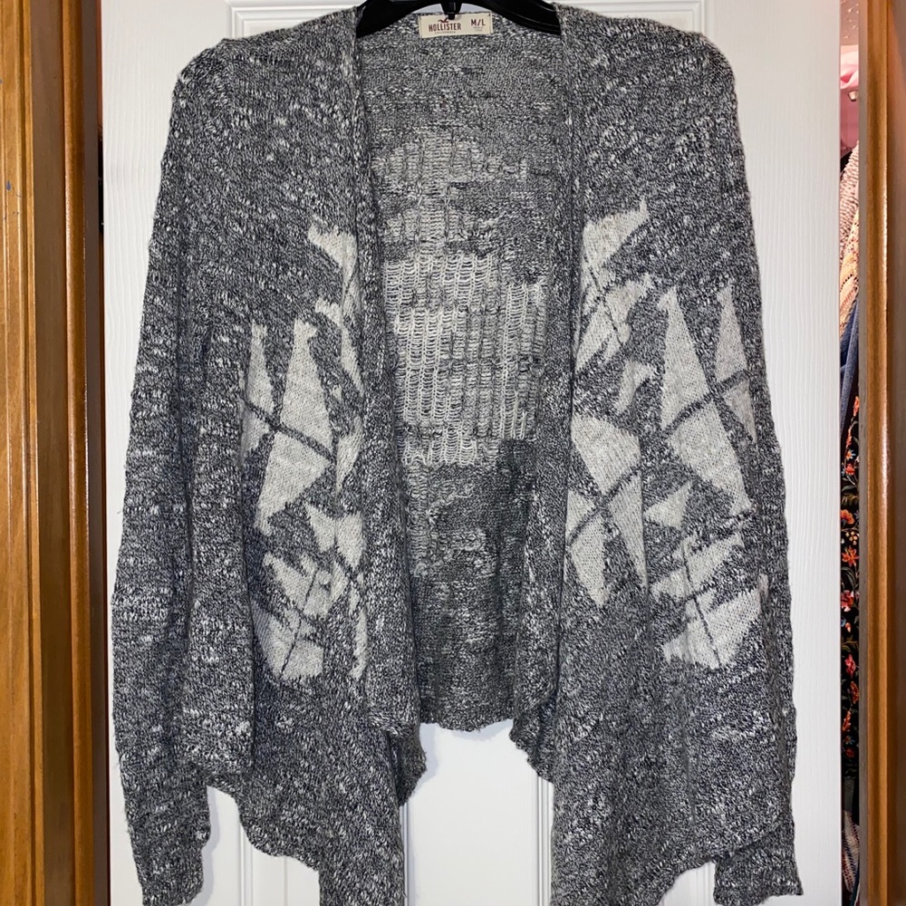Grey and white sweater
